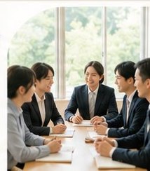 会議室で話し合う関係機関のメンバー